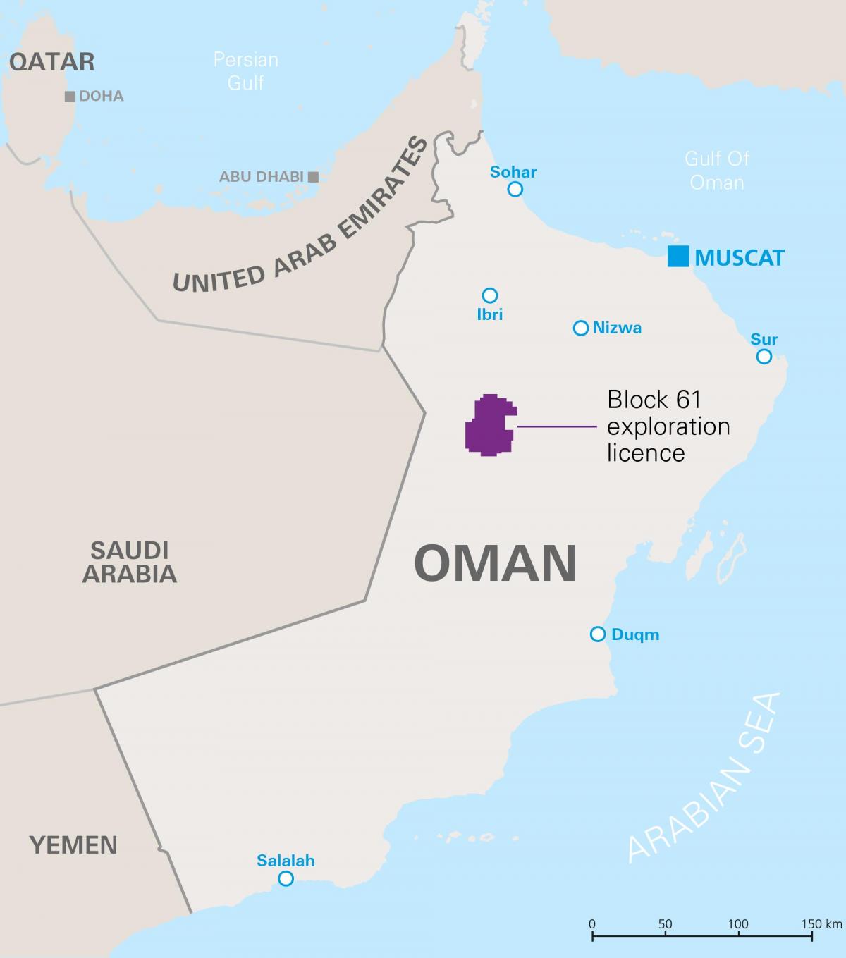 χάρτης της khazzan Ομάν
