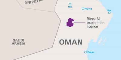 Χάρτης της khazzan Ομάν