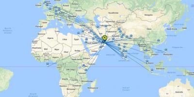 Oman air flight χάρτη της διαδρομής