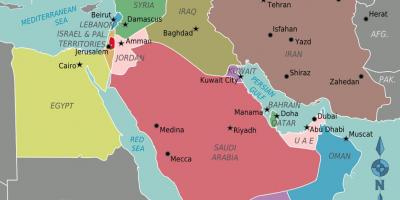 Χάρτης του Ομάν χάρτης της μέσης ανατολής